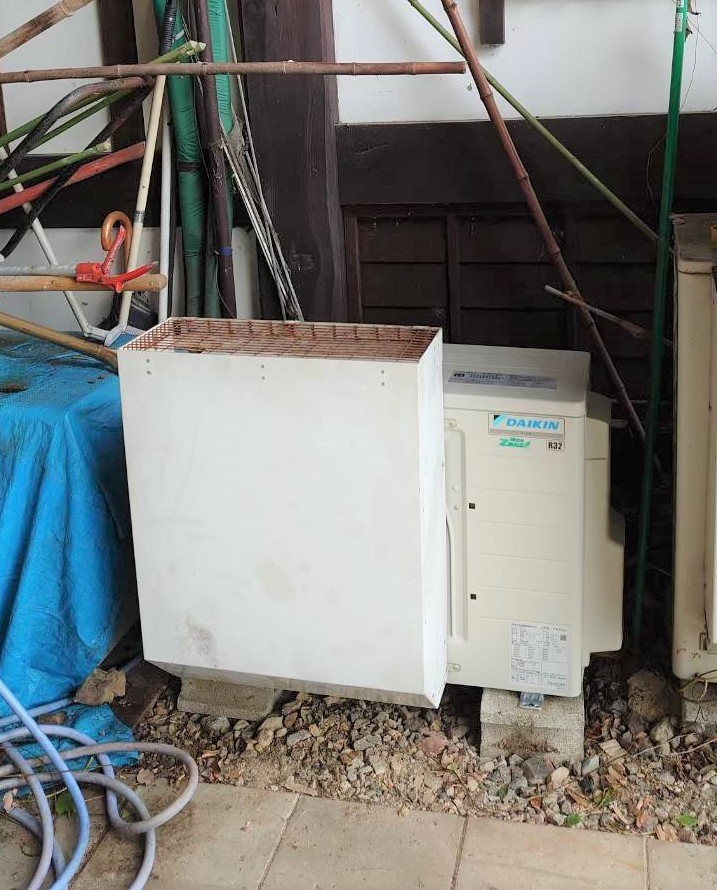 業務用エアコン、日本オフィス空調　施工後室外機